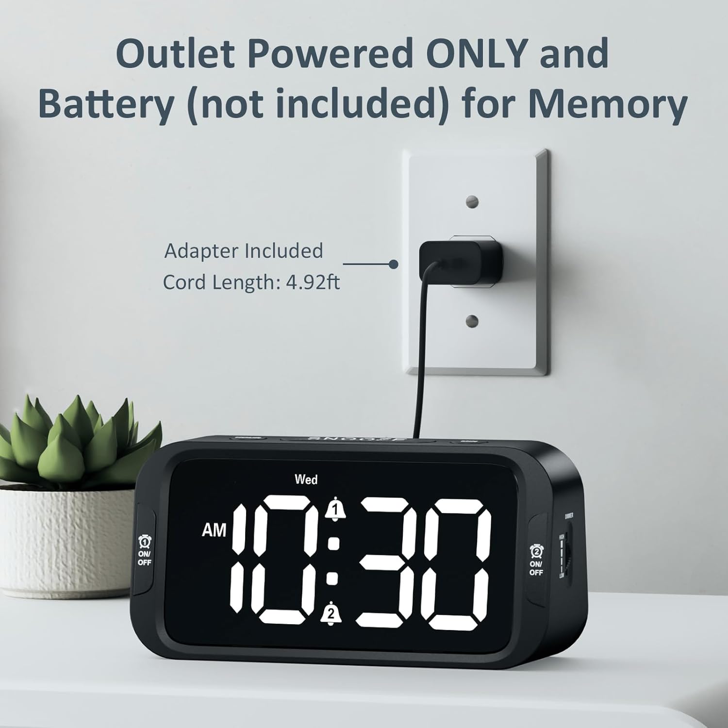 Digital Dual Alarm Clock for Bedroom: RGB Electric Clock with USB Charger for Kids Teens - Dimmable Clock with Weekday Weekend Mode for Bedside Desk