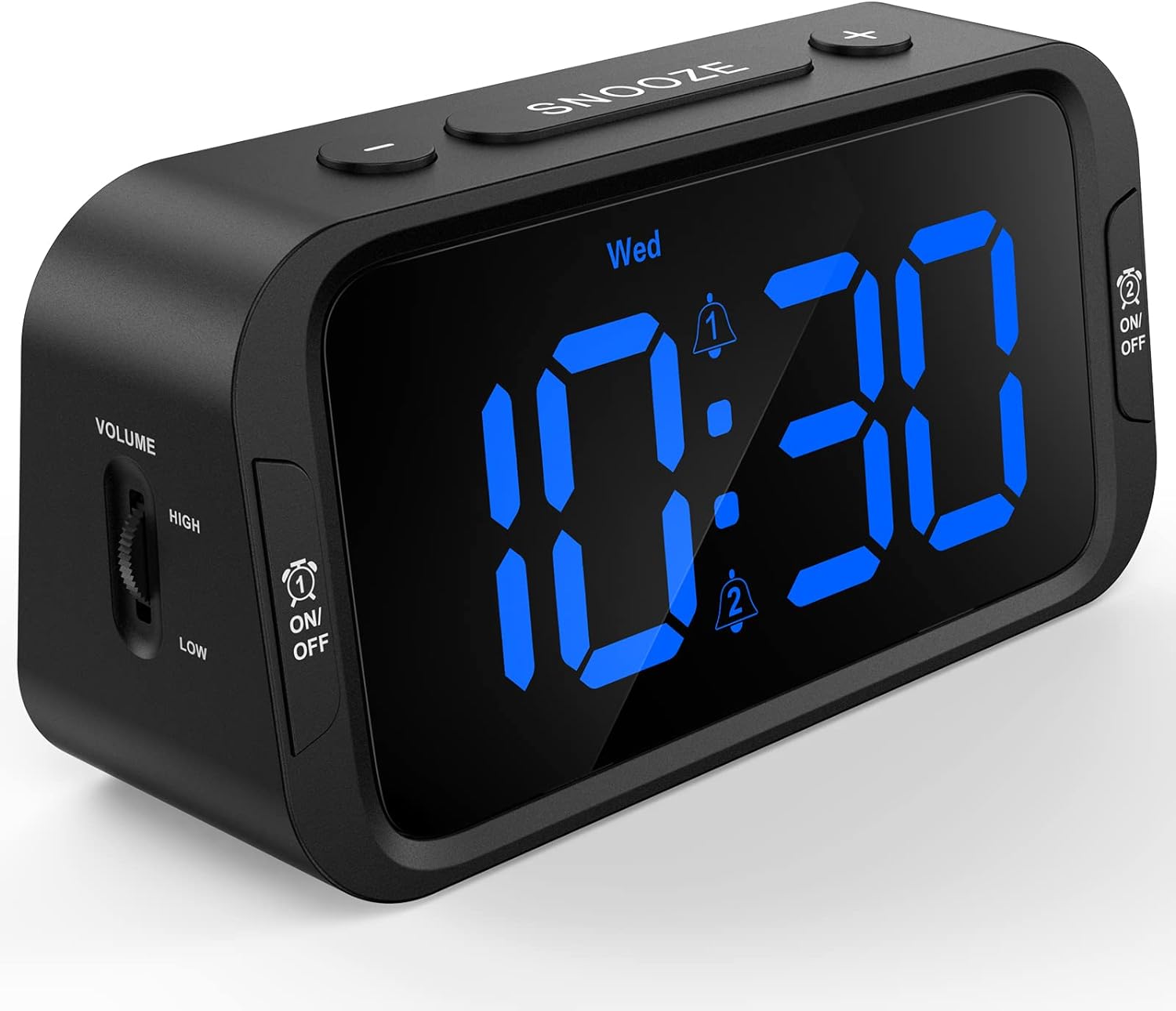 Digital Dual Alarm Clock for Bedroom: RGB Electric Clock with USB Charger for Kids Teens - Dimmable Clock with Weekday Weekend Mode for Bedside Desk