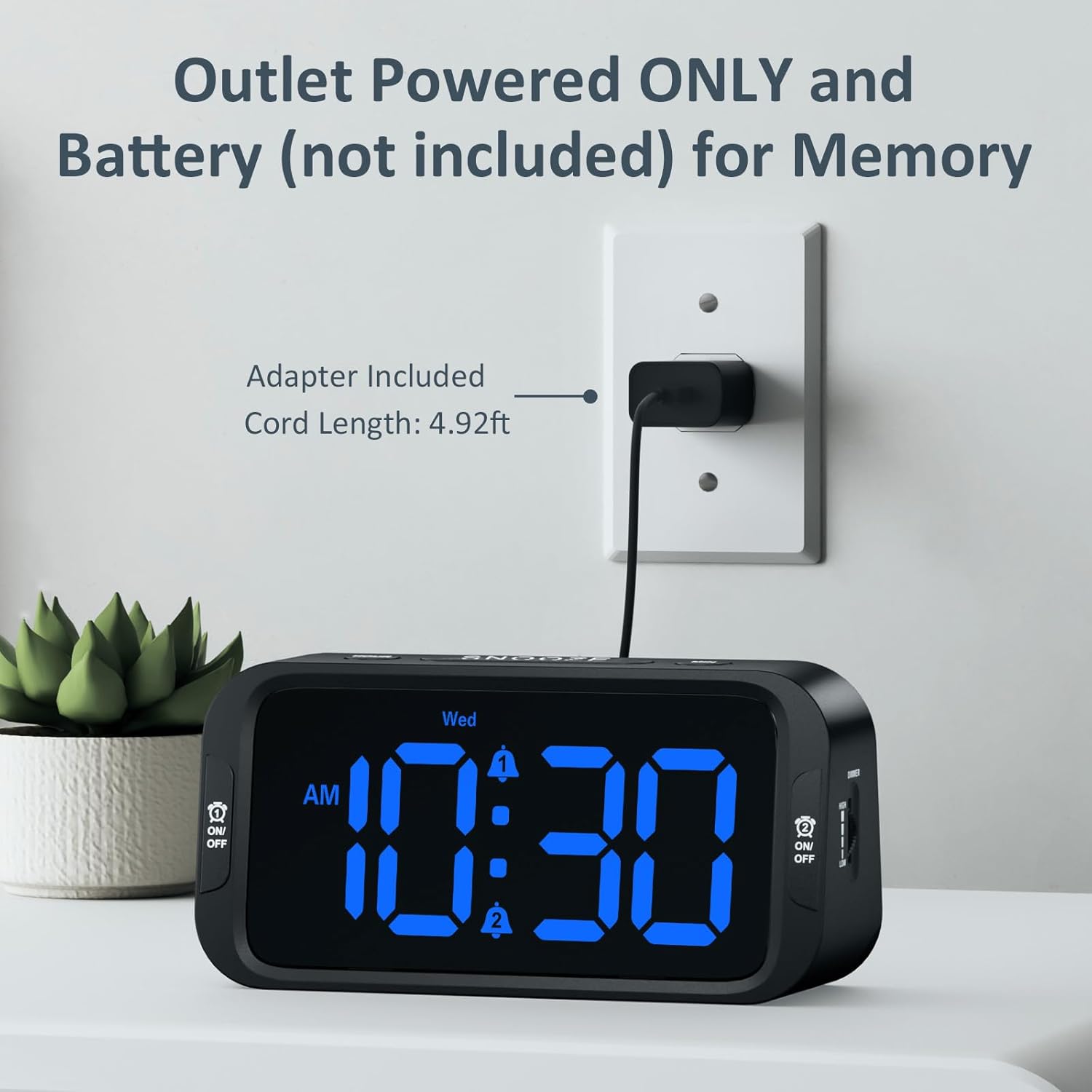 Digital Dual Alarm Clock for Bedroom: RGB Electric Clock with USB Charger for Kids Teens - Dimmable Clock with Weekday Weekend Mode for Bedside Desk