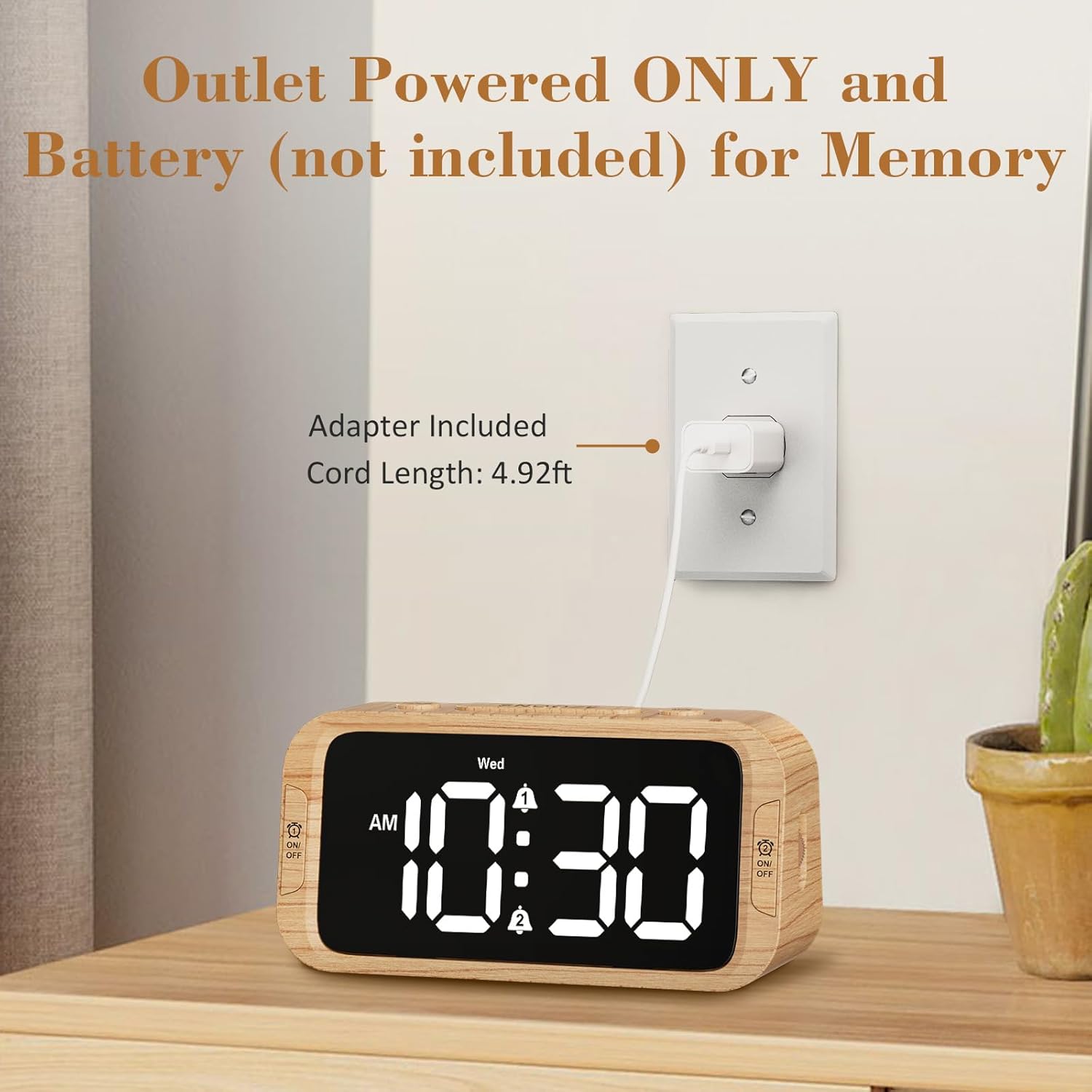 Digital Dual Alarm Clock for Bedroom: RGB Electric Clock with USB Charger for Kids Teens - Dimmable Clock with Weekday Weekend Mode for Bedside Desk